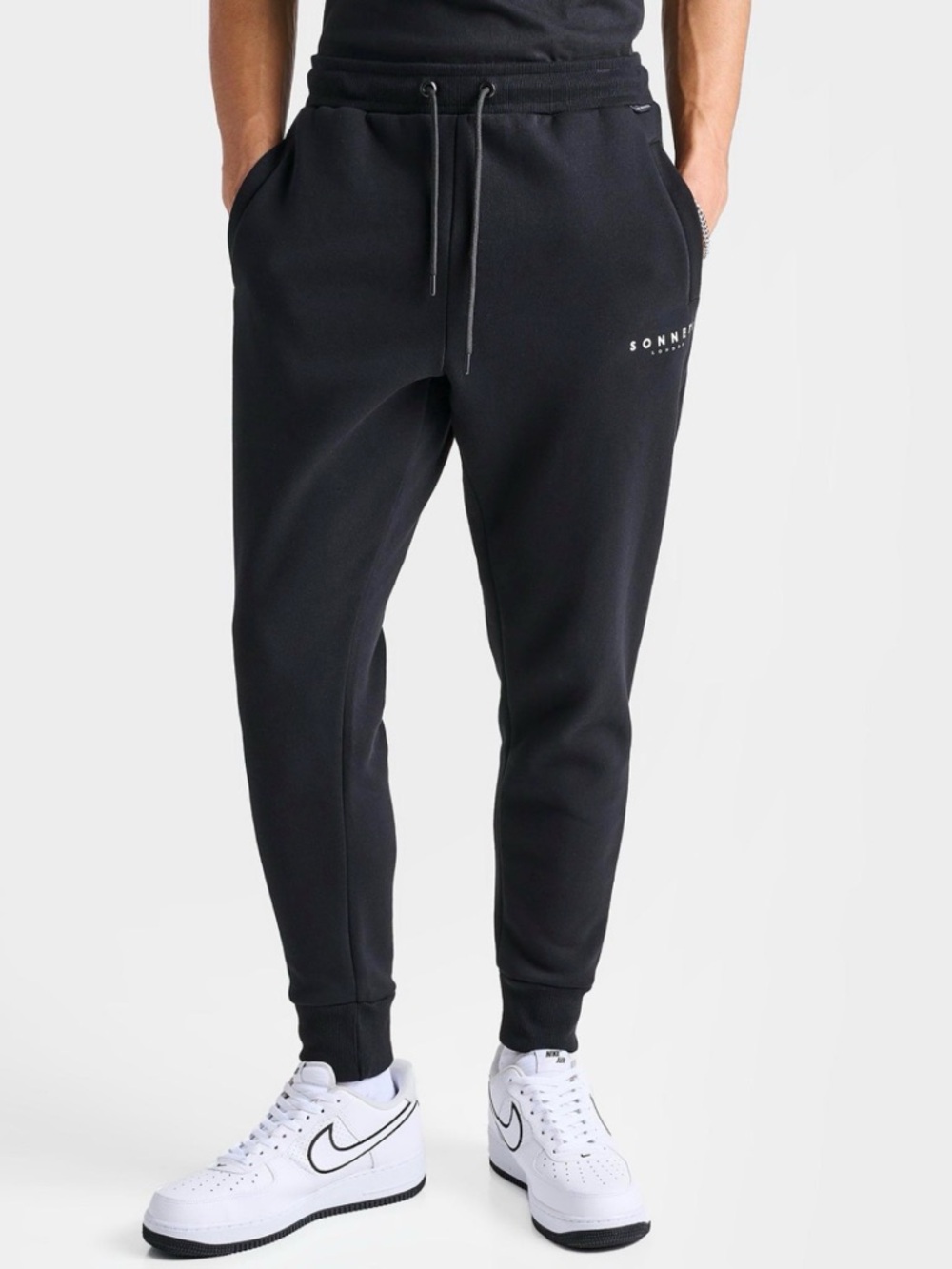 Youngla Sweatpants Large Black Terry Taper Jogger Gym #213 Elite Performance